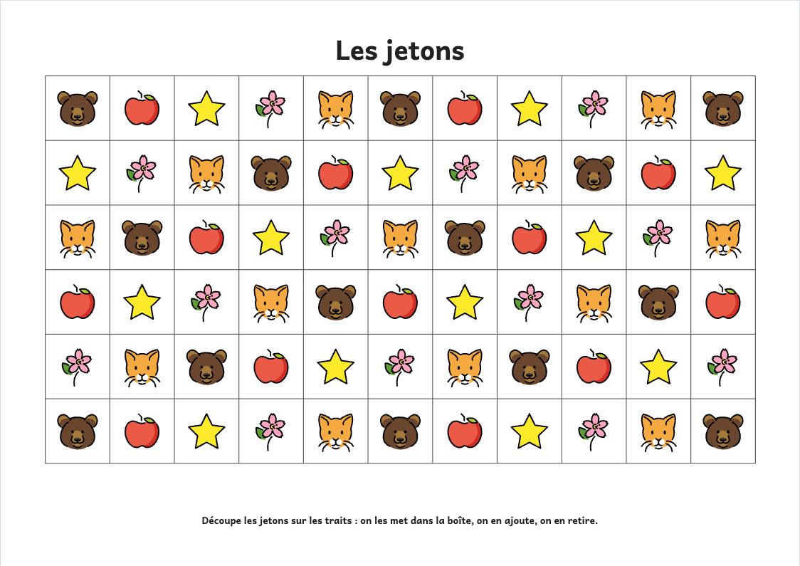 Aperçu, page 2 : La boîte opaque à plier et les jetons à découper